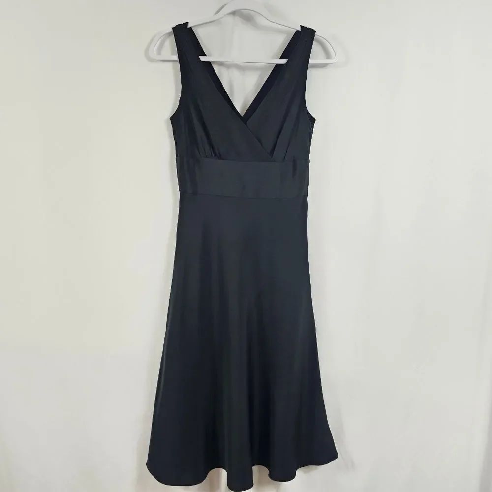 J Crew Sophia Silk Tricotine Dress in Black - Size 2
